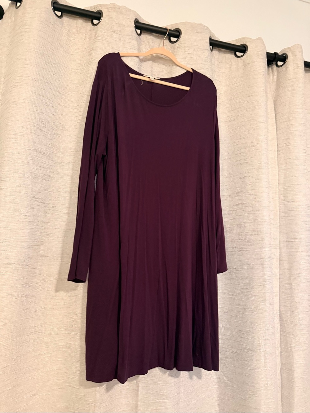 Terra & Sky Plum Long Sleeve Swing Dress